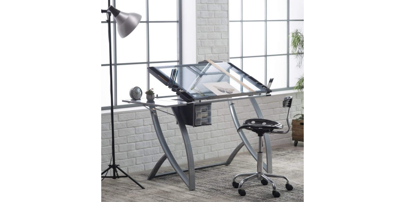 Studio Designs Futura Advanced Drafting Table with Side Shelf