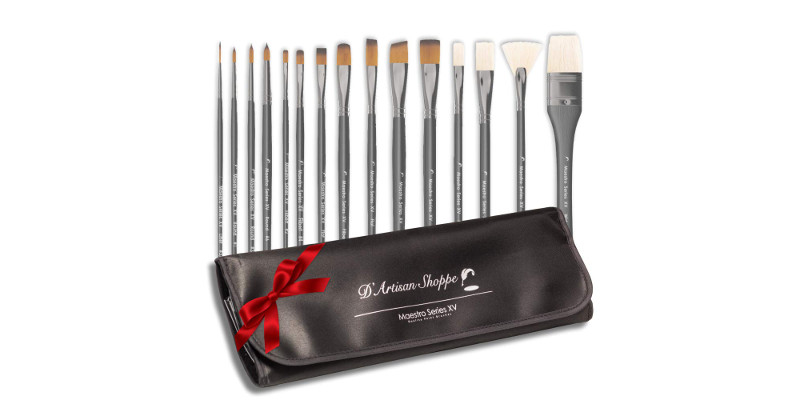 D’Artisan Maestro Series XV Acrylic Watercolor and Oil Paintbrush set 1