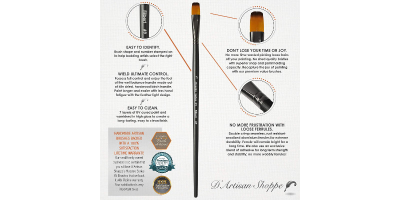 D’Artisan Maestro Series XV Acrylic Watercolor and Oil Paintbrush set 4