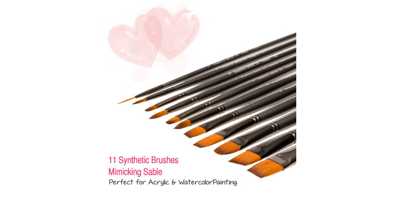 D’Artisan Maestro Series XV Acrylic Watercolor and Oil Paintbrush set 5
