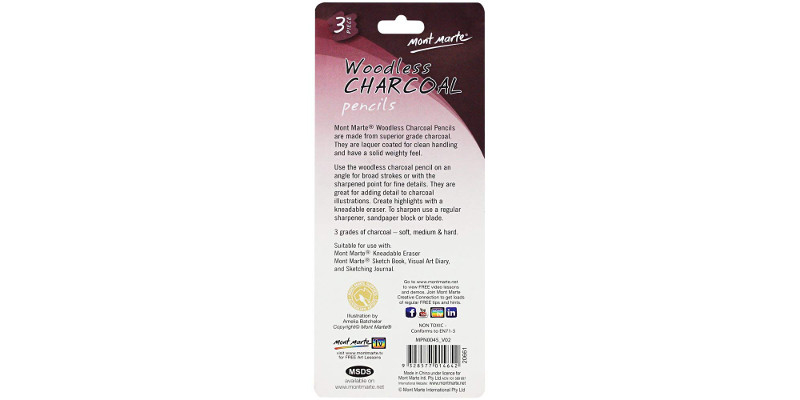 Mont Marte Woodless Charcoal Pencils 3