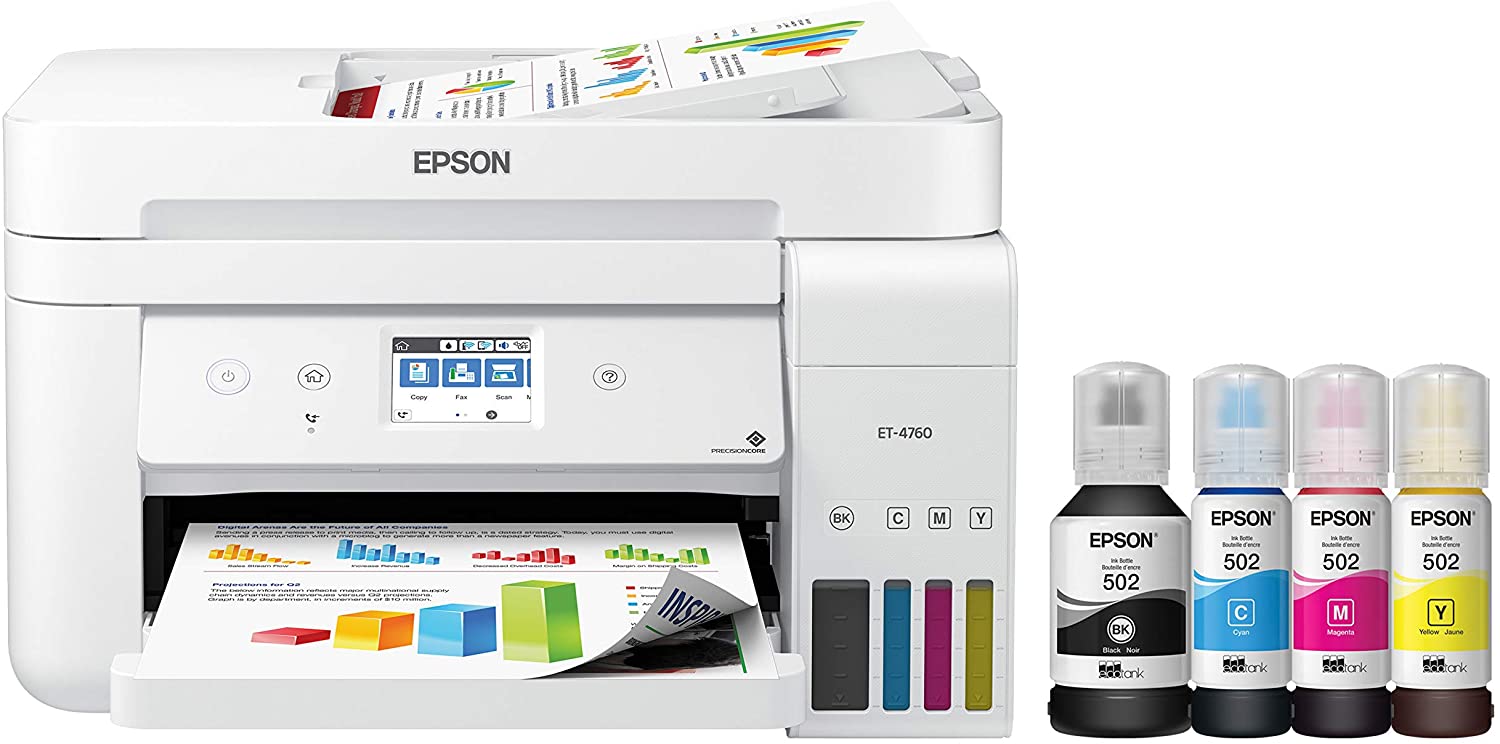 Epson EcoTank ET-4760 Wireless Color All-in-One Cartridge